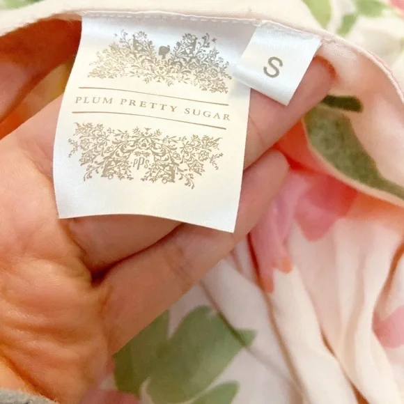 PLUM PRETTY SUGAR • Women’s Rayon Floral Printed Pink Robe Size Small - Picture 5 of 7